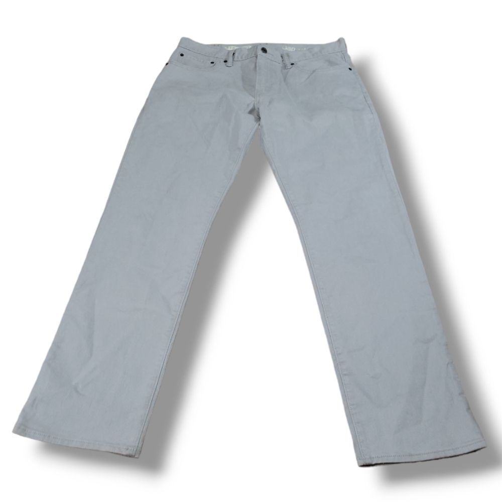 Gap Jeans Size 33 W33"xL32" Men GAP 1969 Straight Jeans Gray Denim Pants Stretch